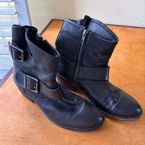 Seychelles 8.5 by BC Footwear black engineer buckled booties short ankle boots